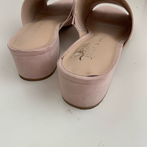 Kelly & Katie Pink Amour Square Heel Open Toe Slides - Picture 3 of 7